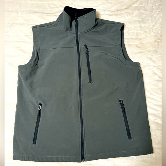 Grey Full Zip Men’s Vest by Cowboy Legend Size Large - Picture 1 of 5
